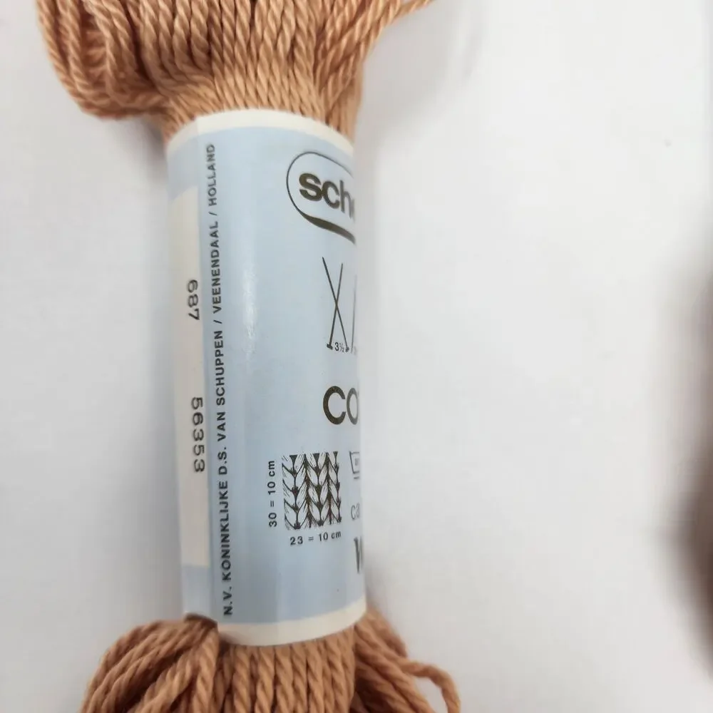 4 Hanks Vintage Scheepjeswol 687 100% Cotton Satin Yarn Mayflower 100M/50g Ea.